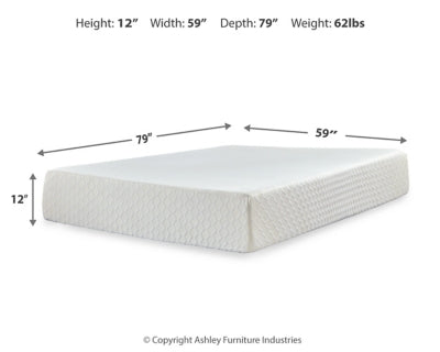 Chime 12 Inch Memory Foam Queen Mattress in a Box - M72731