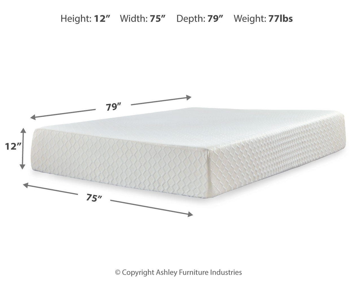 Chime 12 Inch Memory Foam King Mattress in a Box - M72741