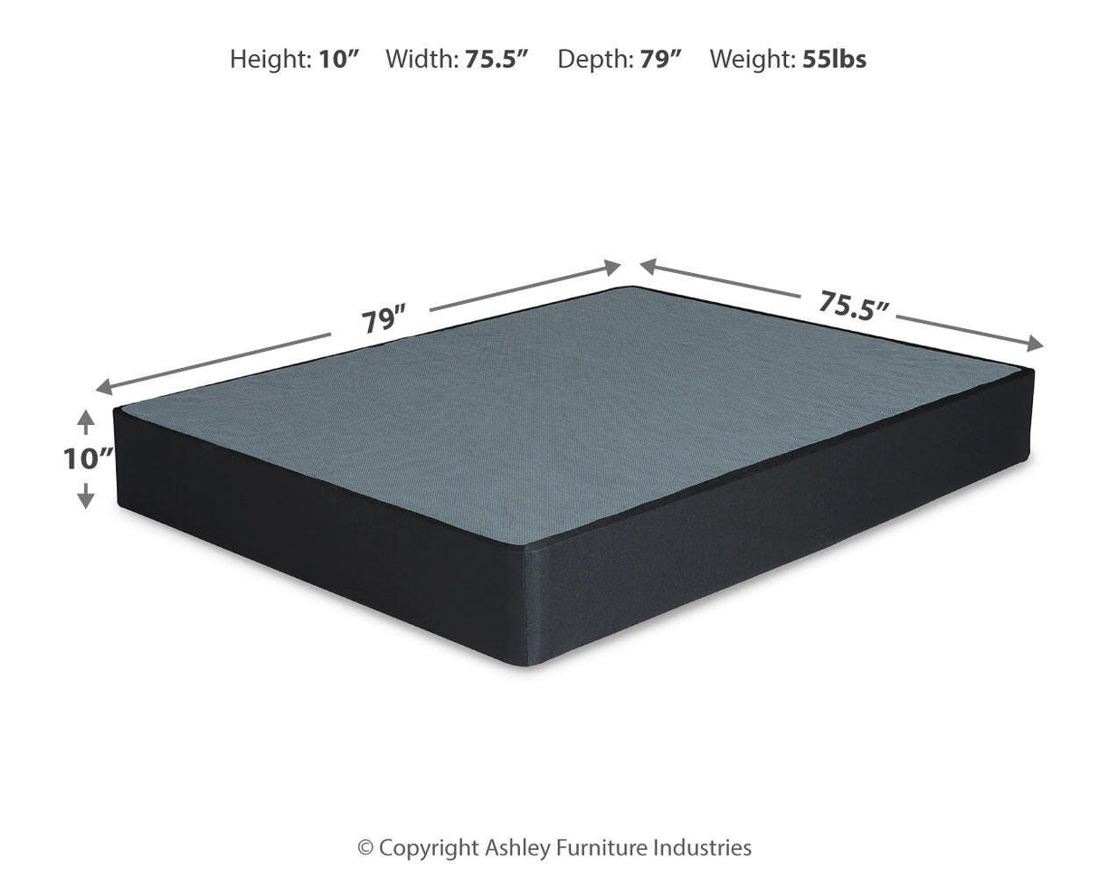 10 Inch Chime Memory Foam King Mattress and Foundation - M699M1