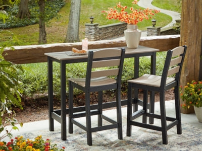 Shoreline Beach Outdoor Counter Table and 2 Barstools - PCP221-113