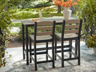 Shoreline Beach Outdoor Counter Table and 2 Barstools - PCP221-113