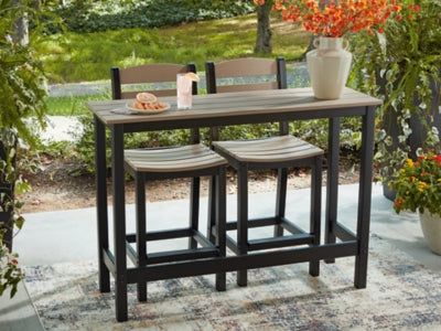 Shoreline Beach Outdoor Counter Table and 2 Barstools - PCP221-113