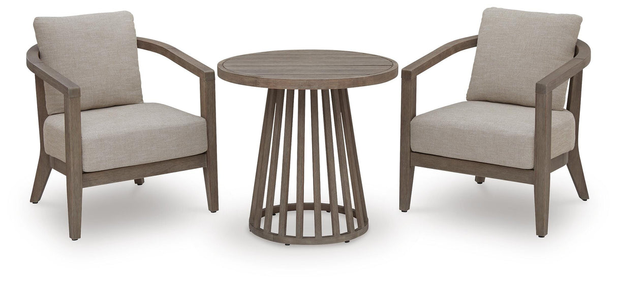 Joy Lagoon Outdoor Chairs with Cushions/Table (Set of 3) - PCP310-050