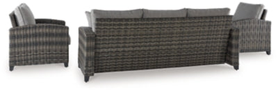 Oasis Court Outdoor Sofa/Chairs/Table Set (Set of 4) - P335-081