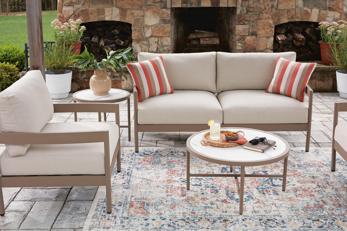 Bluff Trail Outdoor Love/Chairs/Tables Set (Set of 5) - PCP383-080