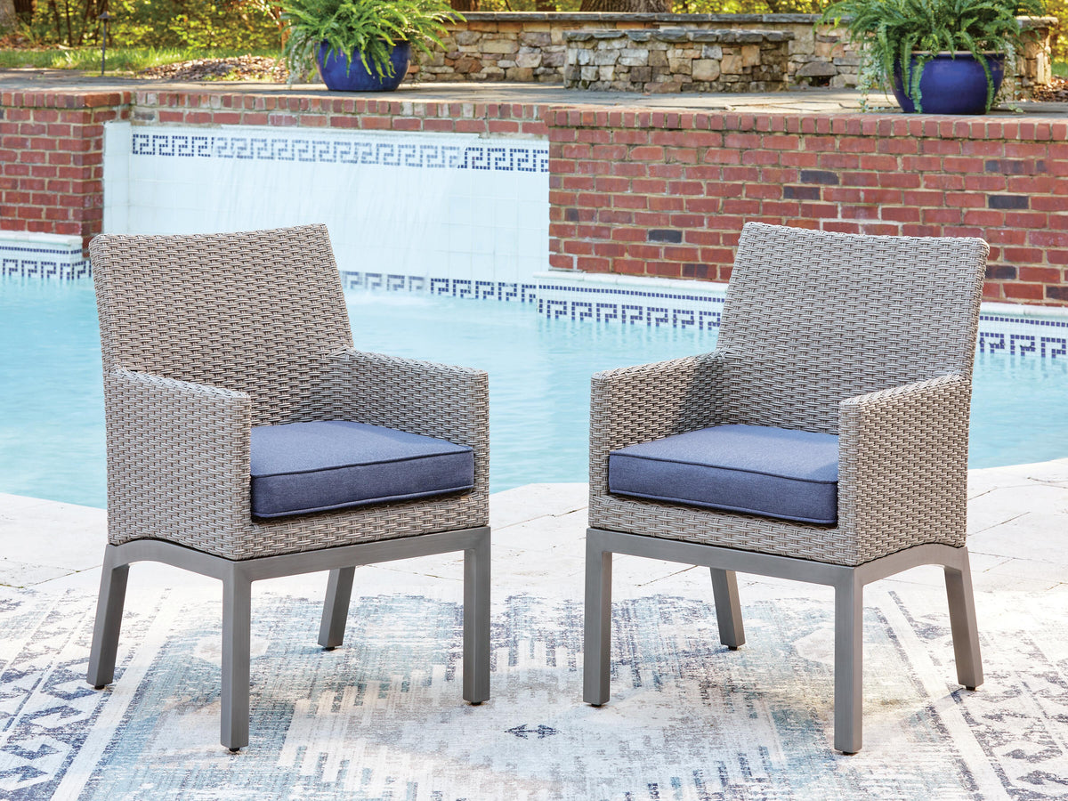 Half Moon Beach Outdoor Arm Chair with Cushion (Set of 2) - PCP418-601A
