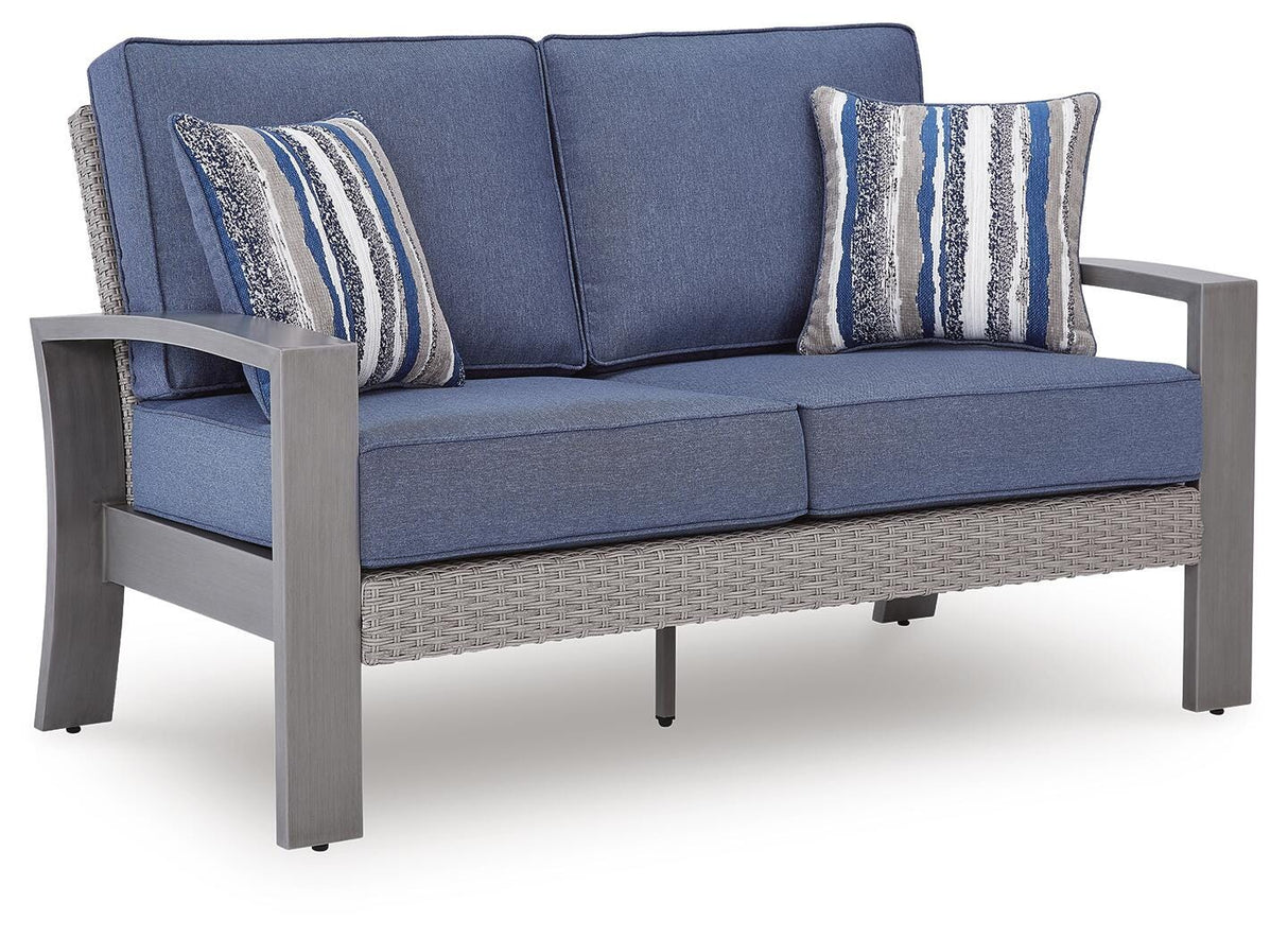 Half Moon Beach Outdoor Loveseat with Cushion - PCP418-835