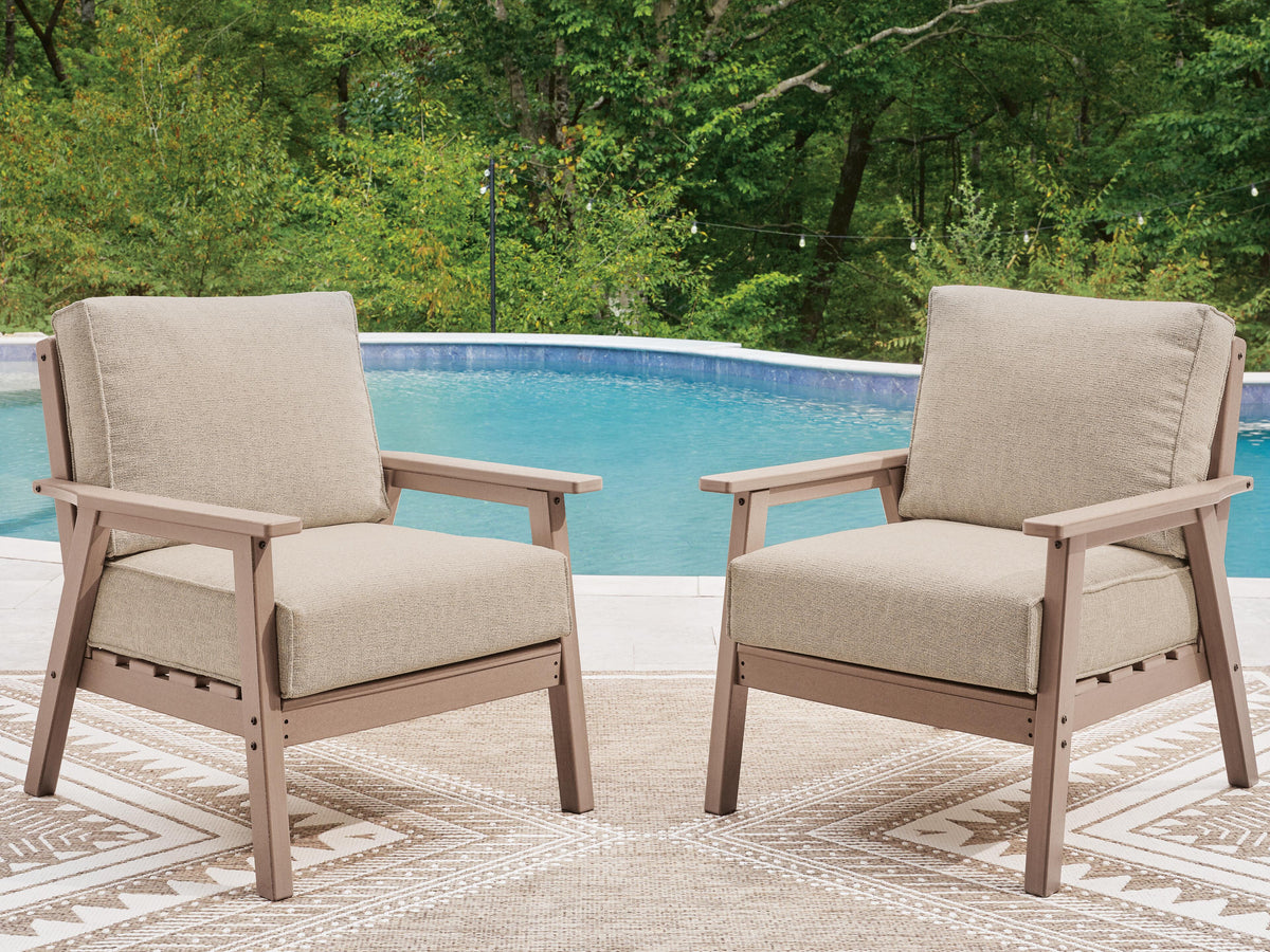 Grover Beach Outdoor Lounge Chair with Cushion (Set of 2) - PCP422-820