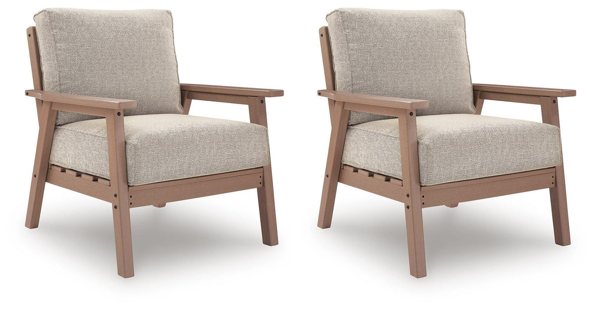 Grover Beach Outdoor Lounge Chair with Cushion (Set of 2) - PCP422-820