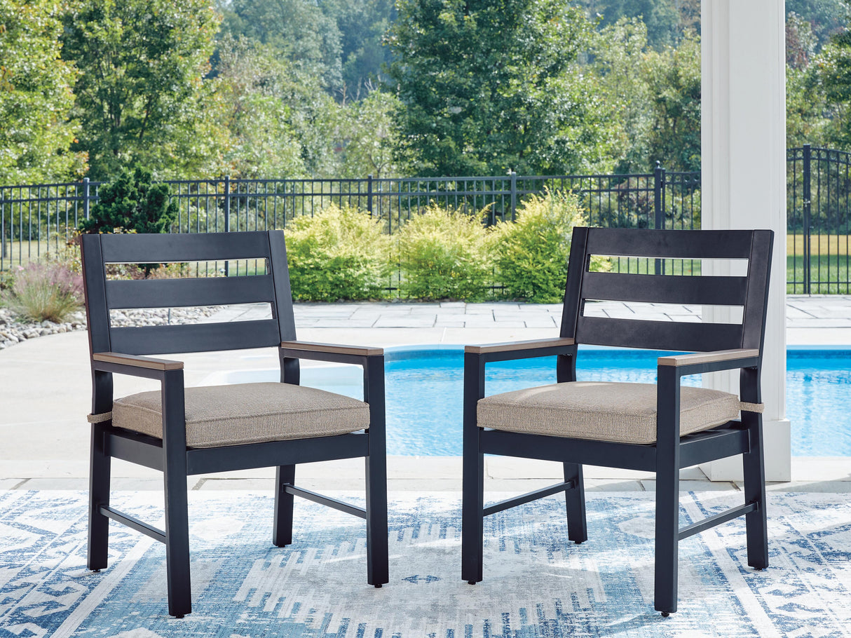 East Beach Outdoor Arm Chair with Cushion (Set of 2) - PCP587-601A