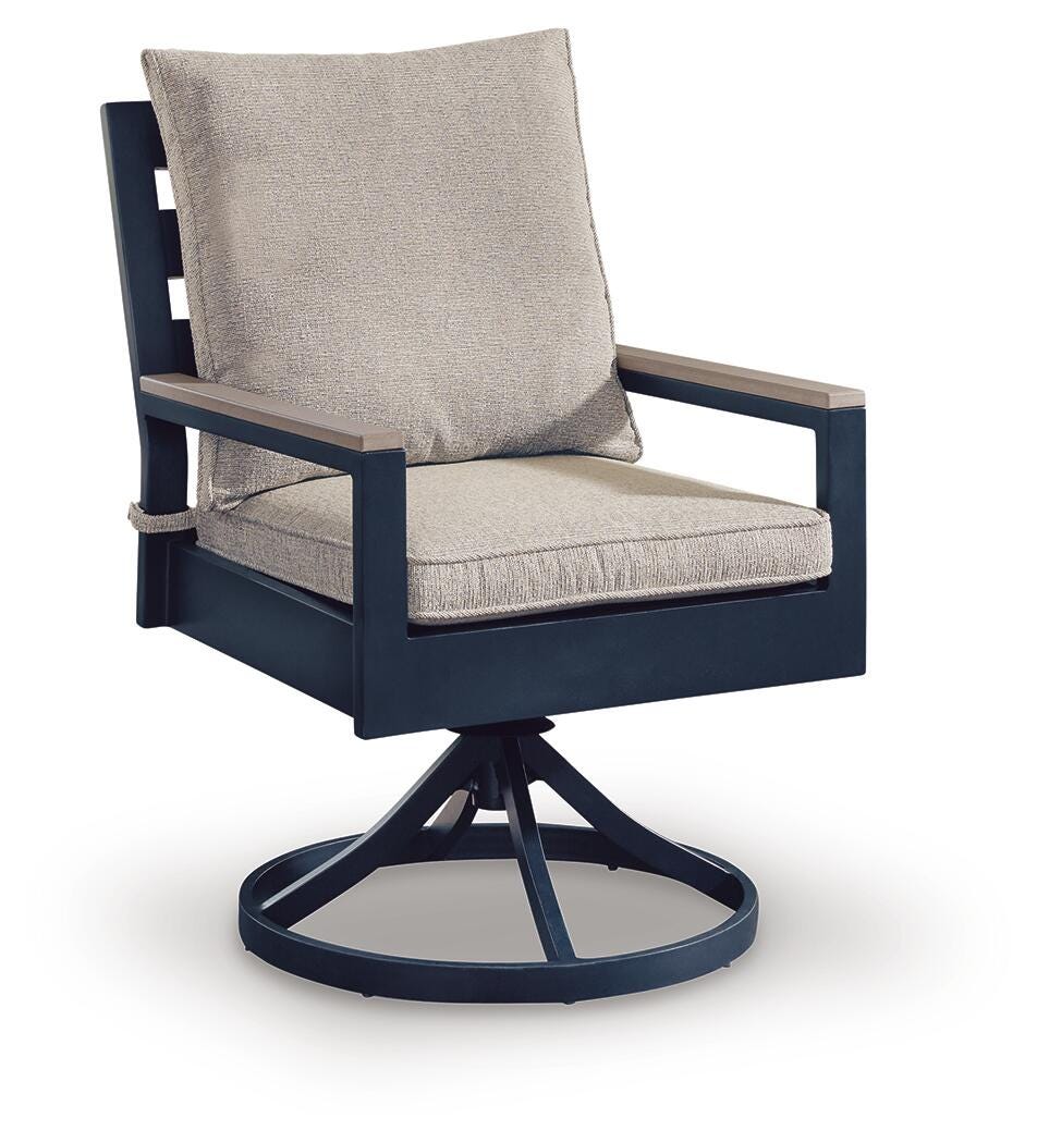East Beach Outdoor Swivel Chair with Cushion (Set of 2) - PCP587-602A