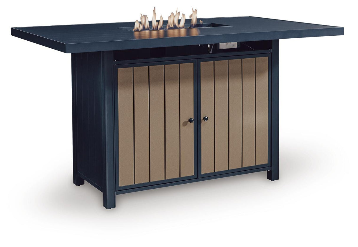 East Beach Outdoor Bar Table with Fire Pit - PCP587-665