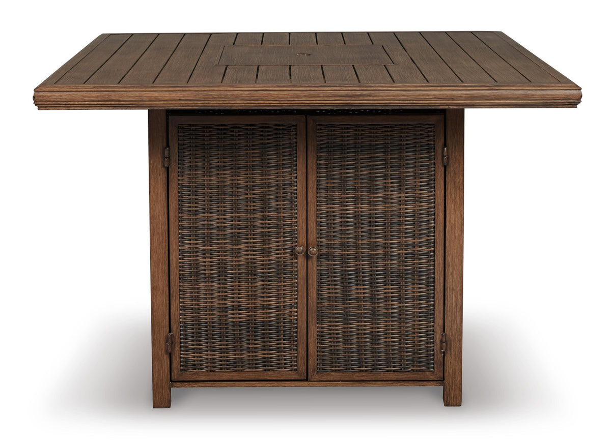 Paradise Trail Bar Table with Fire Pit - P750-665