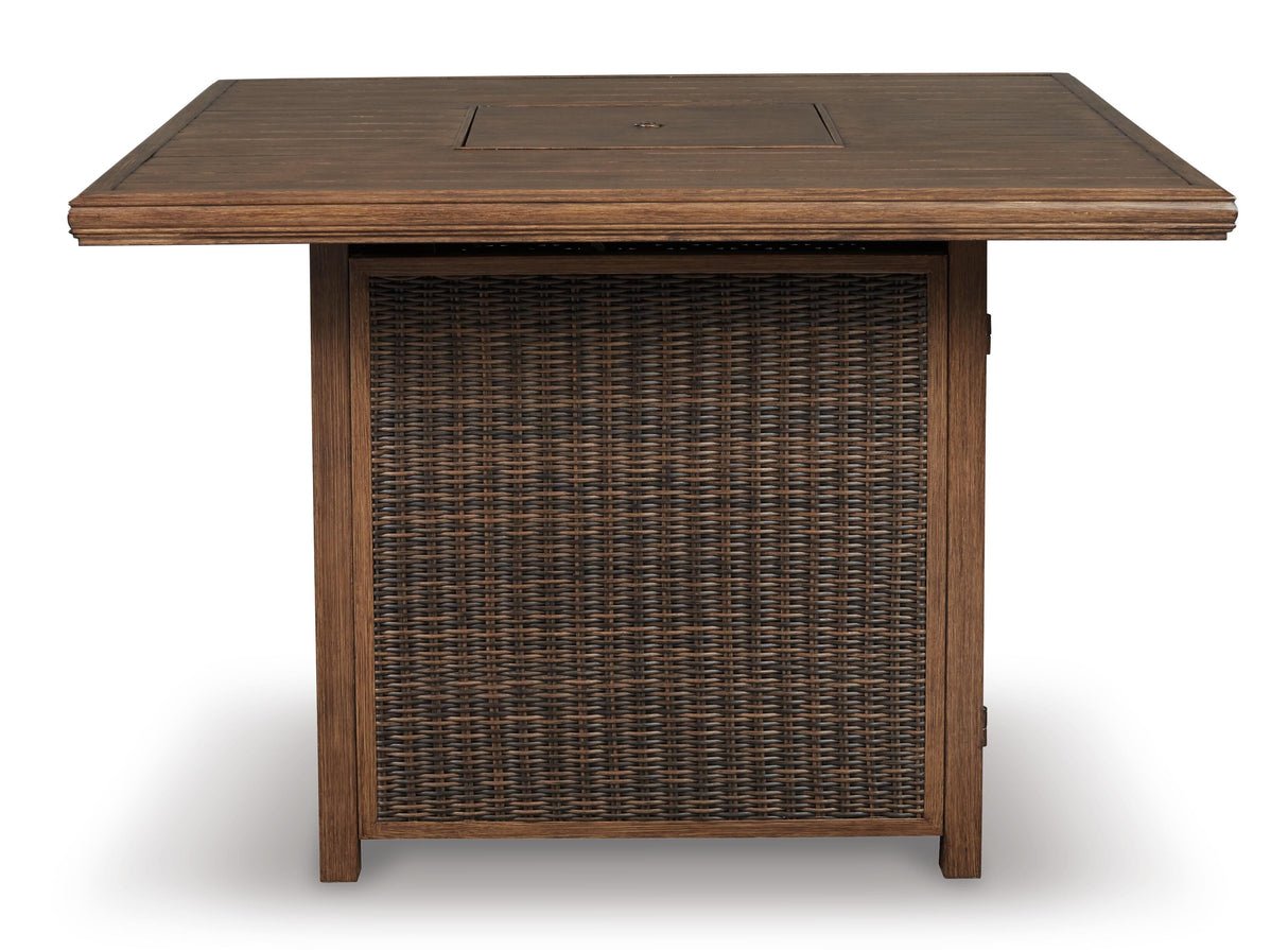 Paradise Trail Bar Table with Fire Pit - P750-665