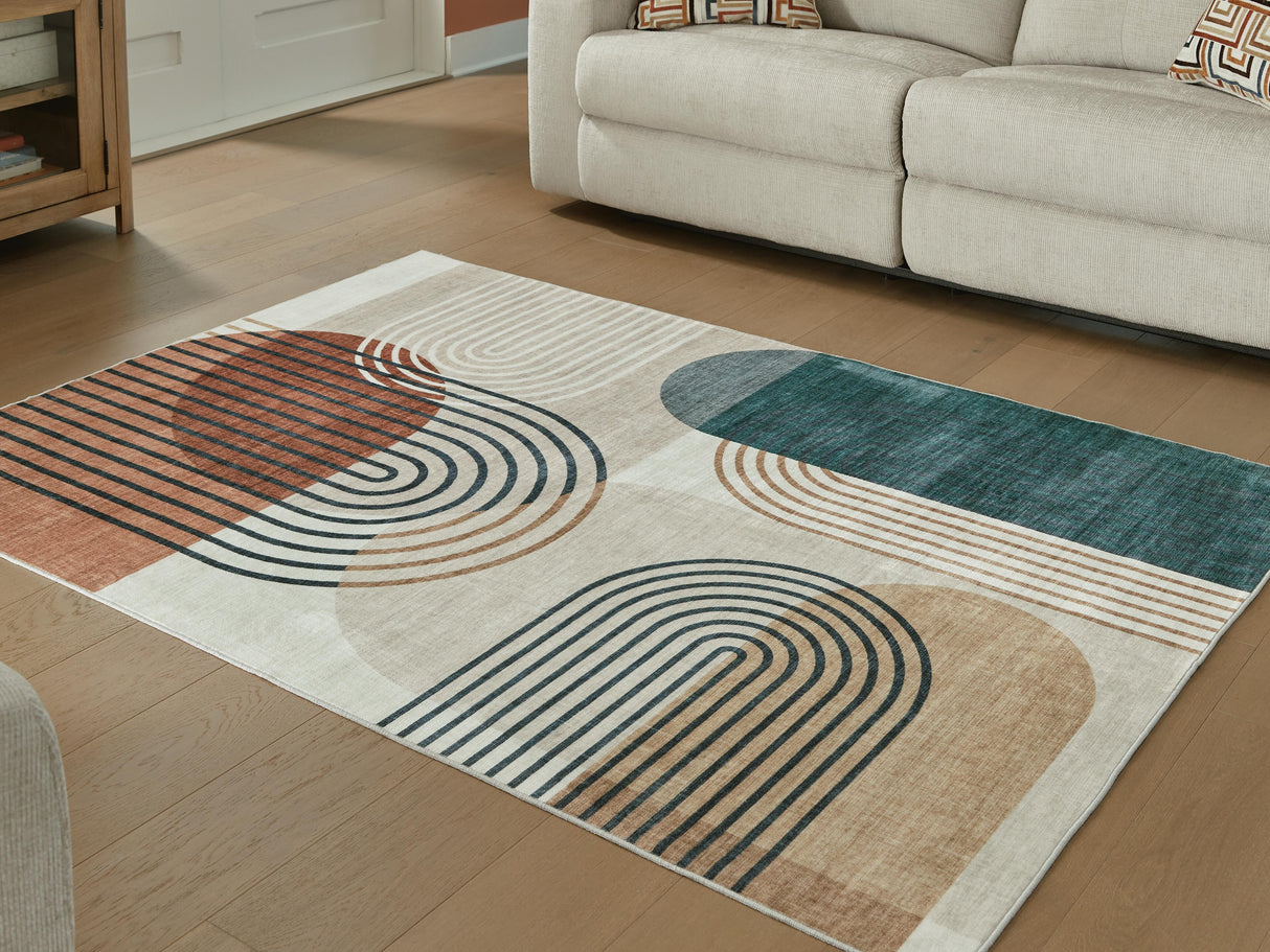 Farrendale Washable 5' x 7' Area Rug - R407382