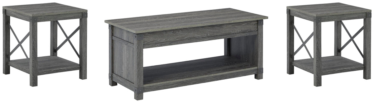 Freedan Coffee Table and 2 End Tables - T175T1