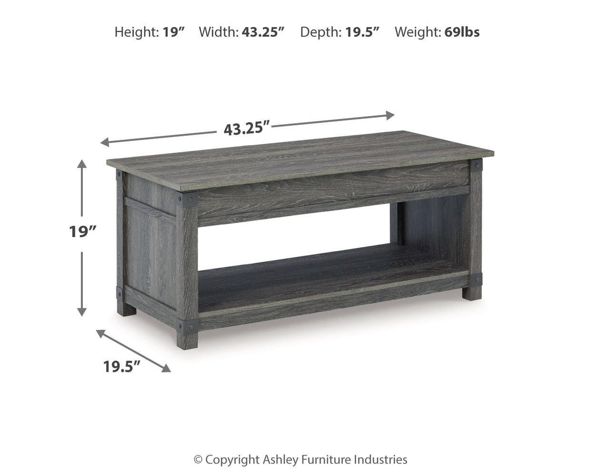 Freedan Lift-top Coffee Table, 2 End Tables and Console - T175T2