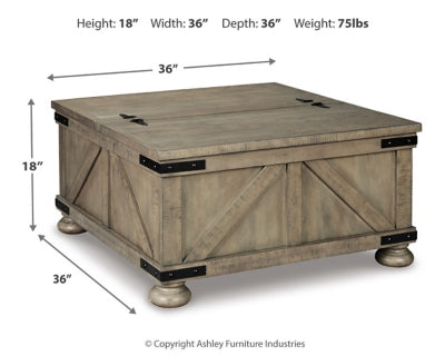 Aldwin Coffee Table With Storage - T457-20