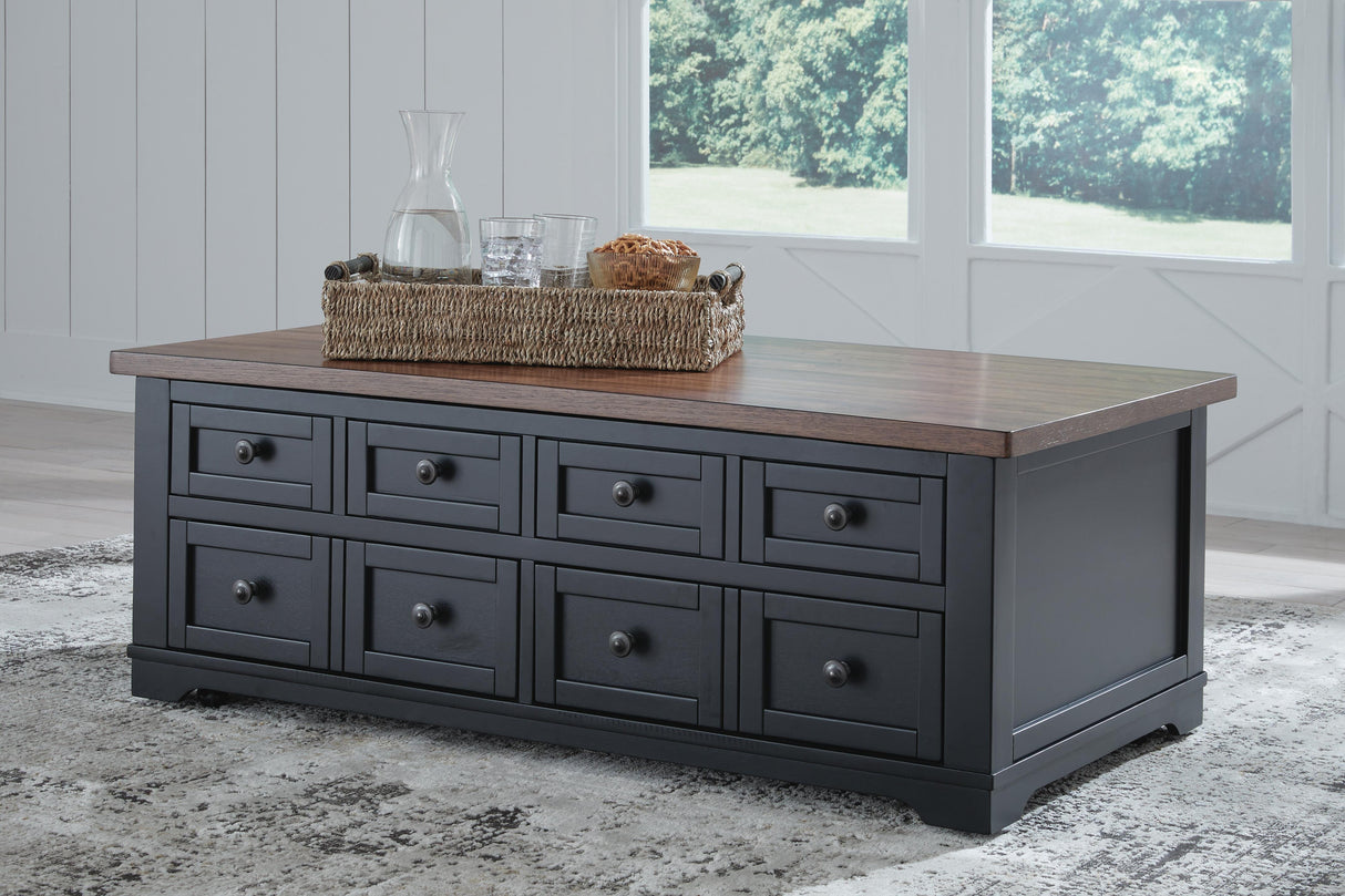 Wildenauer Lift-top Coffee Table and 2 Chairside End Tables - T664T1