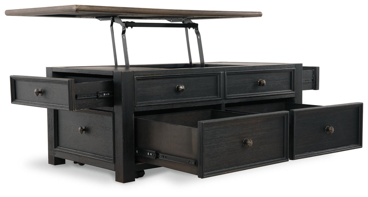 Tyler Creek Coffee Table and 2 End Tables with Console - T736T3