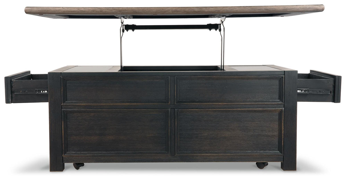 Tyler Creek Coffee Table and 2 End Tables with Console - T736T3