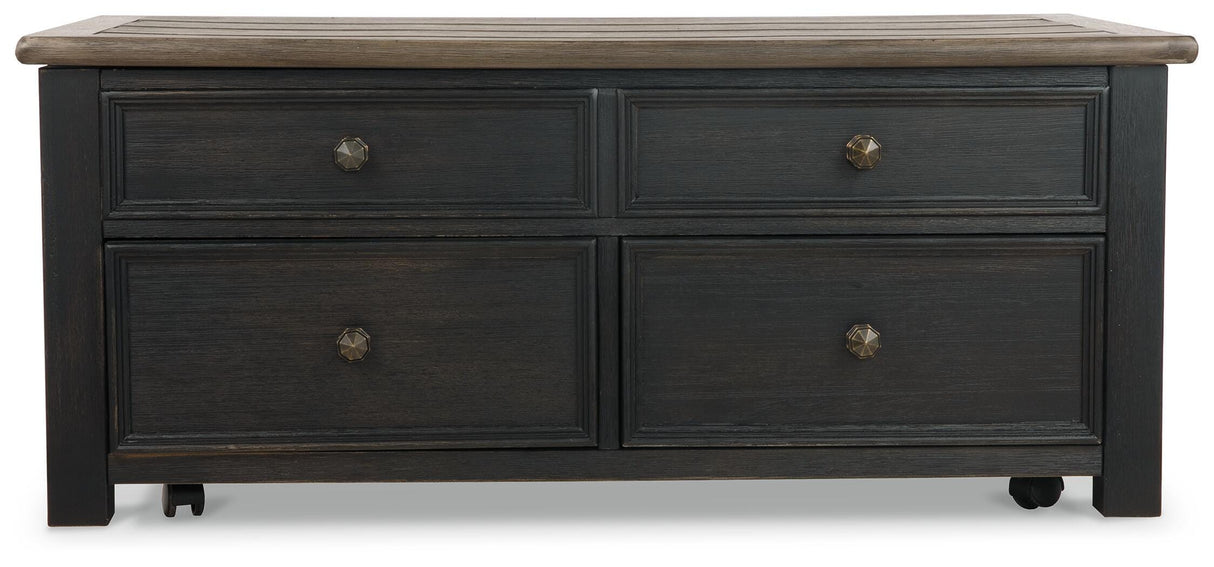 Tyler Creek Coffee Table and 2 End Tables with Console - T736T3
