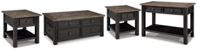 Tyler Creek Coffee Table and 2 End Tables with Console - T736T3
