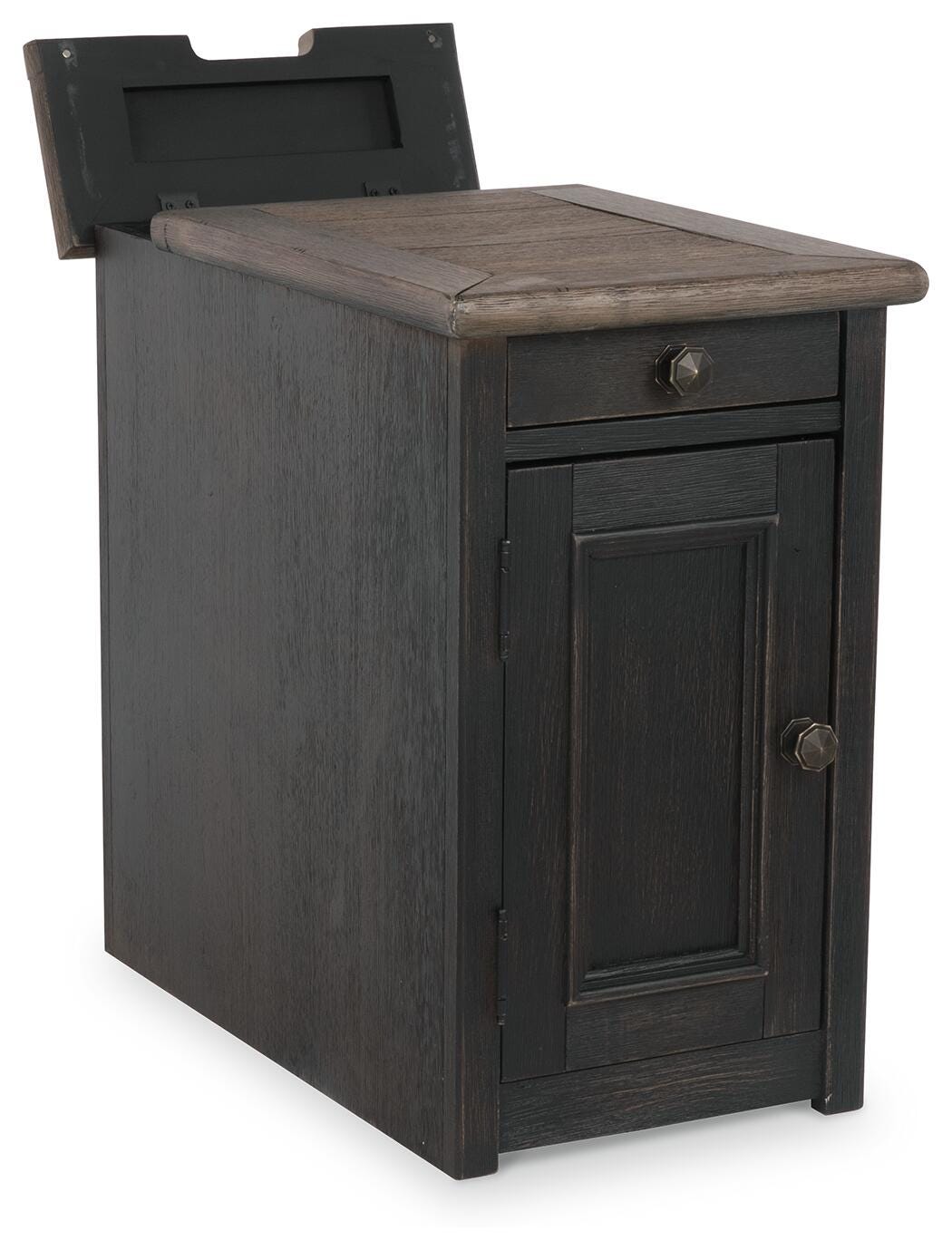 Tyler Creek Chairside End Table with USB Ports & Outlets - T736-7