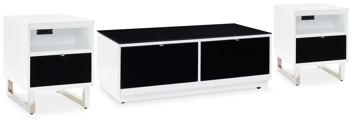 Gardoni Coffee Table and 2 Chairside End Tables - T756T2
