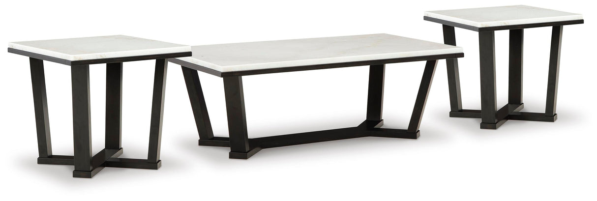 Fostead Coffee Table and 2 Ends - T770T1