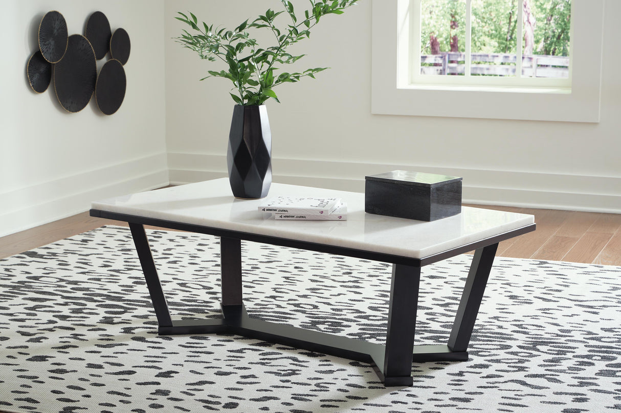 Fostead Coffee Table and 2 Ends - T770T1
