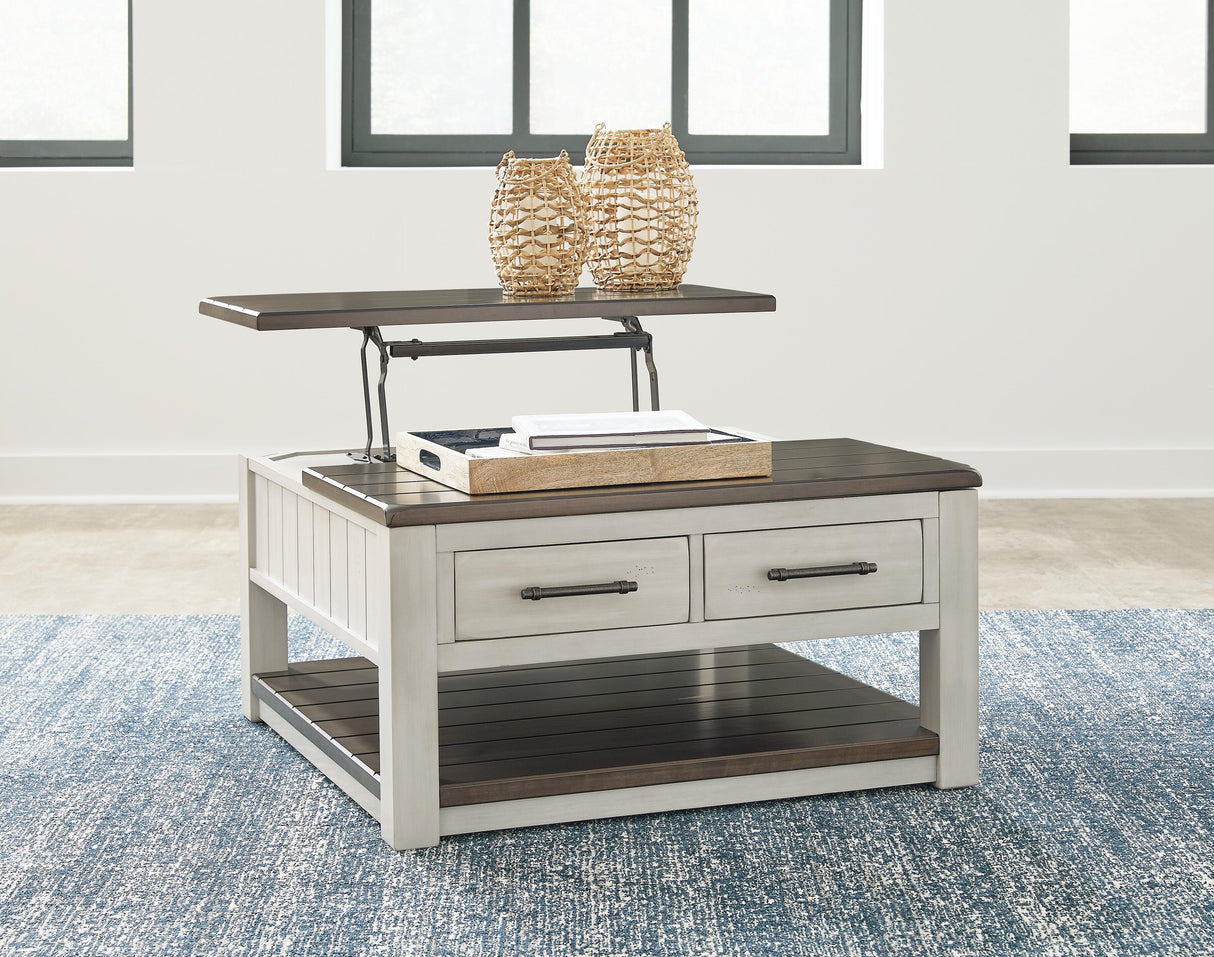 Darborn Lift-top Coffee Table and 2 Chairside End Tables - T796T1