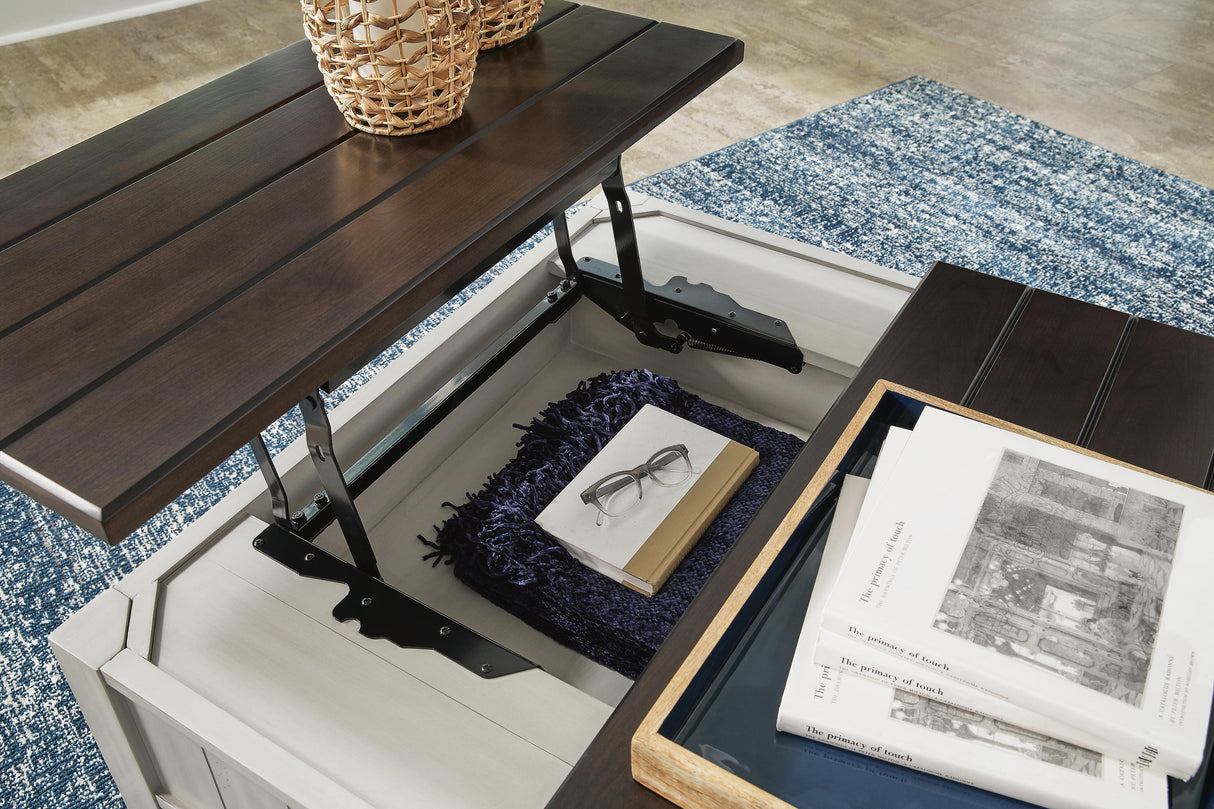 Darborn Lift-top Coffee Table and 2 Chairside End Tables - T796T1
