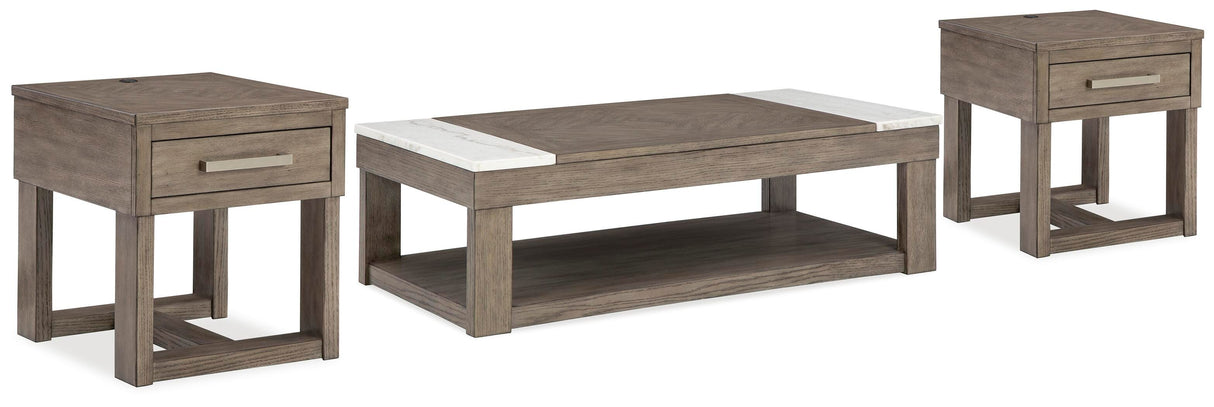 Loyaska Lift-top Coffee Table and 2 End Tables - T854T1