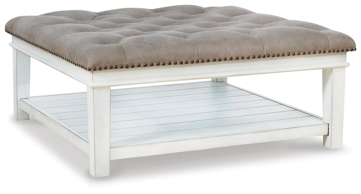 Kanwyn Upholstered Ottoman Coffee Table - T937-21