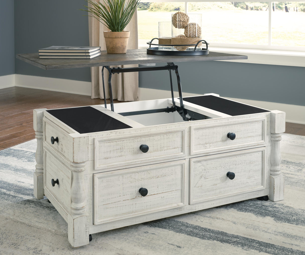 Havalance Lift Top Coffee Table and 2 End Tables - T994T1