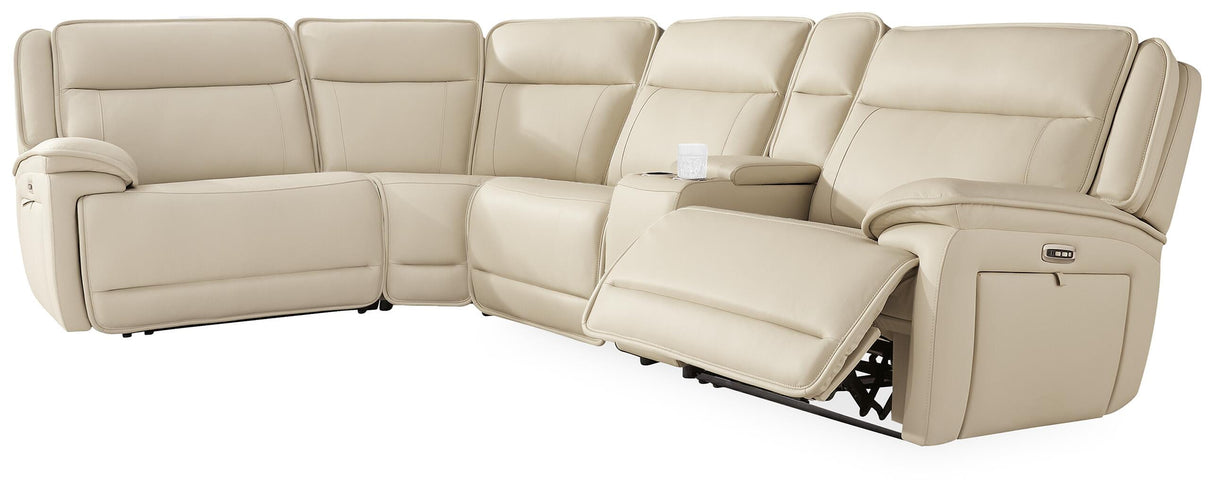 Double Deal 5-Piece Reclining Sectional with Console - U13001S8