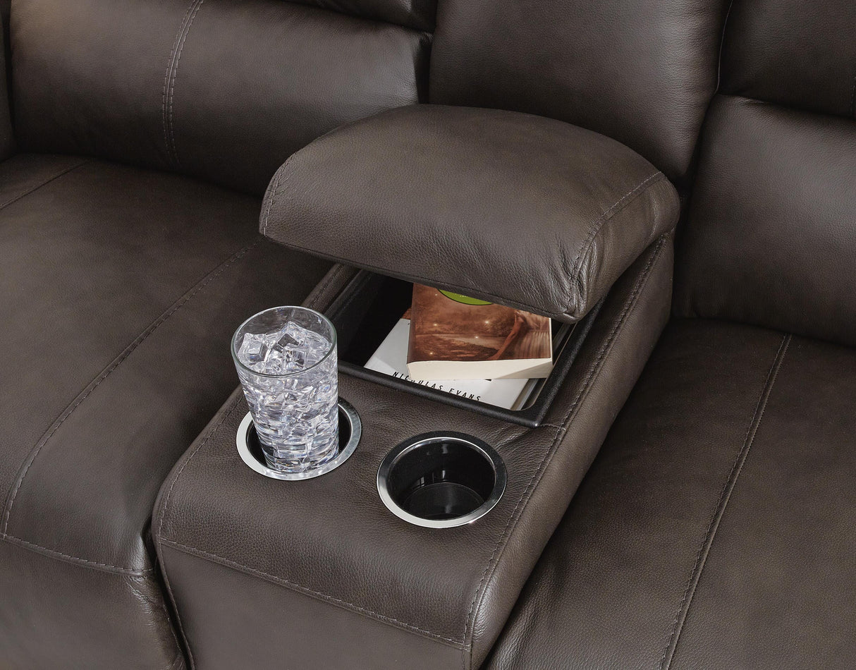 Boxmere Power Reclining Loveseat with Console - U1310096