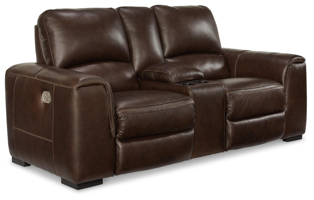 Alessandro Power Reclining Loveseat with Console - U2550218