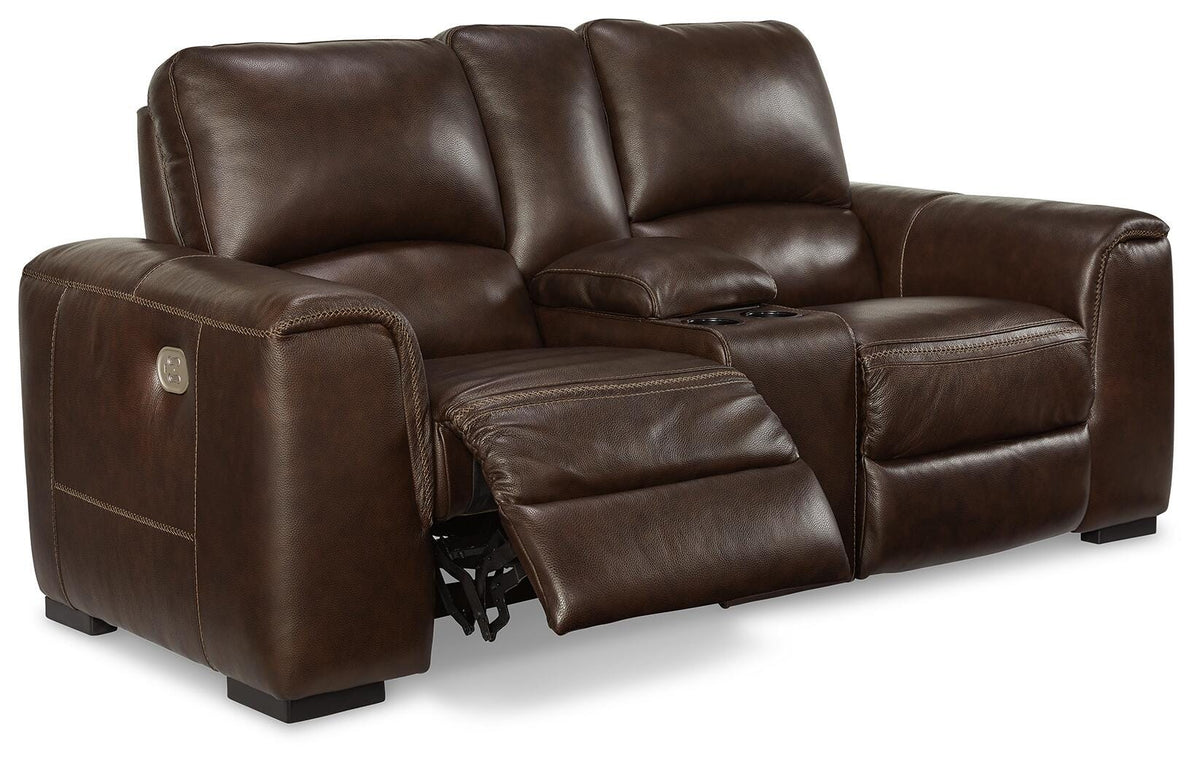 Alessandro Power Reclining Loveseat with Console - U2550218