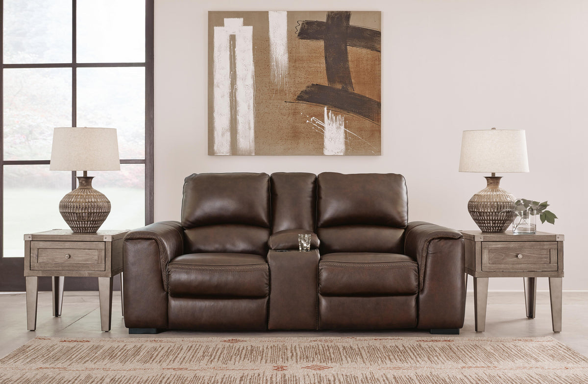Alessandro Power Reclining Loveseat with Console - U2550218