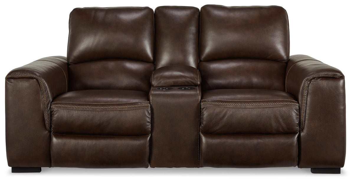 Alessandro Power Reclining Loveseat with Console - U2550218
