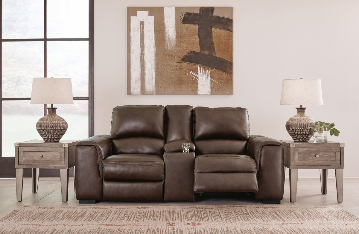 Alessandro Power Reclining Loveseat with Console - U2550218