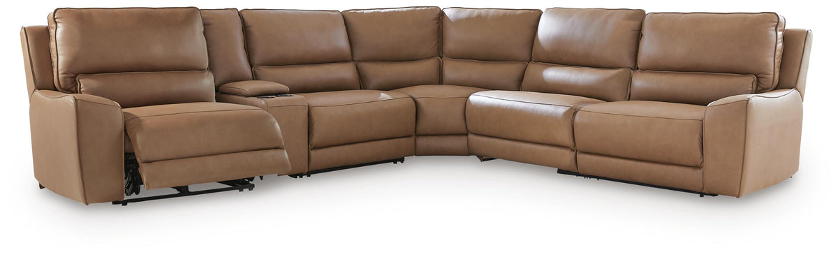 DeepWakes 6-Piece Reclining Sectional with Storage Console - PCU62606S36