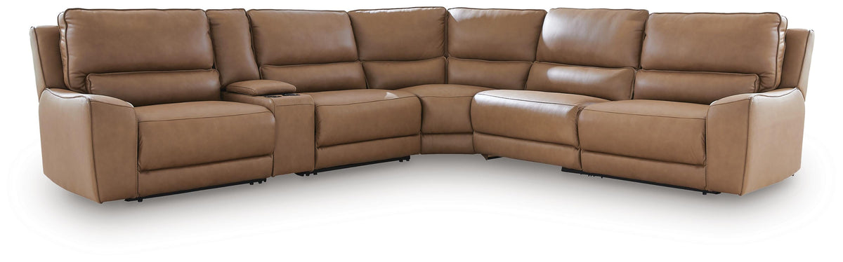 DeepWakes 6-Piece Reclining Sectional with Storage Console - PCU62606S36