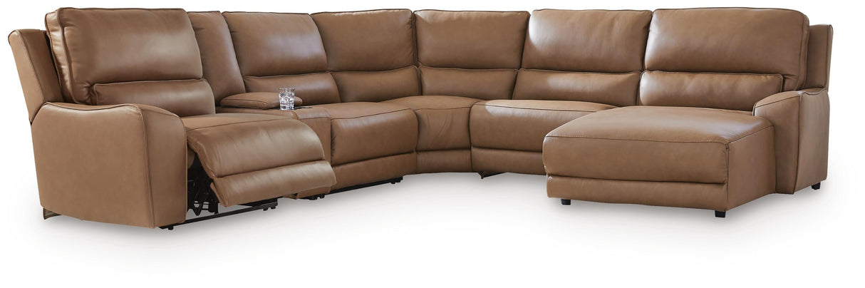 DeepWakes 6-Piece Power Reclining Sectional with Chaise - PCU62606S6