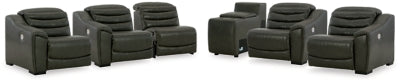 Center Line 3-Piece Sectional Sofa and 3-Piece Loveseat with Console - U63404S8