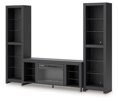 Cayberry 3-Piece Entertainment Center with Electric Fireplace - W2721W2