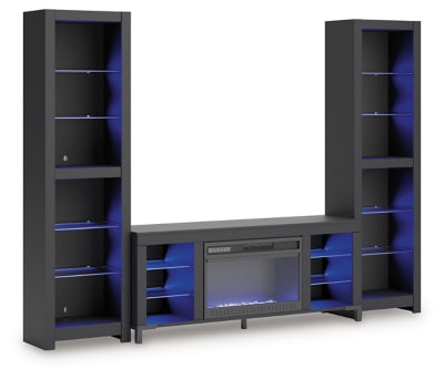 Cayberry 3-Piece Entertainment Center with Electric Fireplace - W2721W2