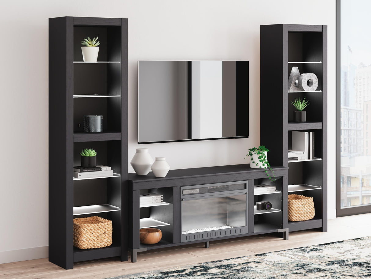 Cayberry 3-Piece Entertainment Center with Electric Fireplace - W2721W2